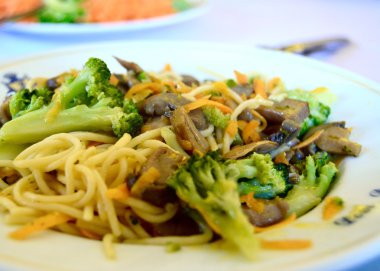 Restoran yiyecek. Makarna