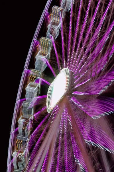 Photo Stock Des Lumières Une Roue Ferris Lors Une Foire — Photo