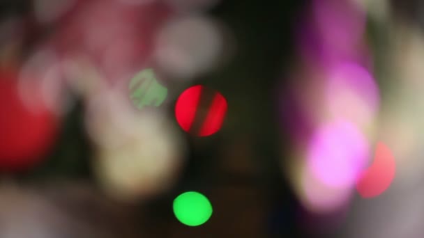 Holiday bokeh background of lights — Stock Video