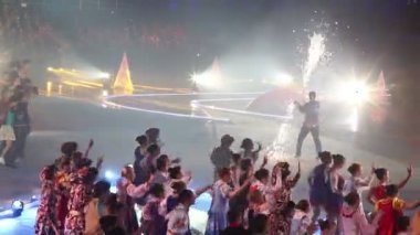 Ulyanovsk, Rusya - 31 Ocak 2016: Bandy Dünya Şampiyonası açılış. 