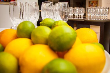 Limon limon mandalina ve greyfurt arka plan