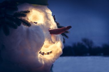 Vintage tarzı Noel ışıkları yanıp sönen ile tonda bokeh