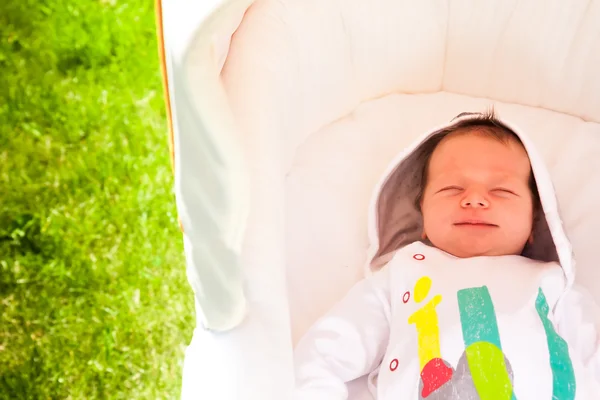 First newborn baby smile — Stock Photo, Image