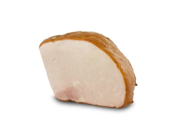 Jambon Tranché Isolé Sur Fond Blanc Produits Frais — Photo