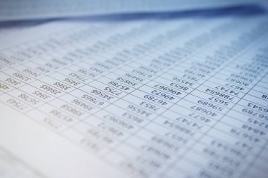 Mali veriler ya da mali raporlar. İş geliştirme ve finansman odaklı. Sunum için arka plan. Boşluğu kopyala
