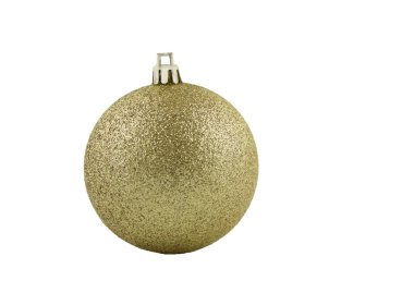 Beyaz arka planda izole noel balosu. Noel ağacı oyuncağı.