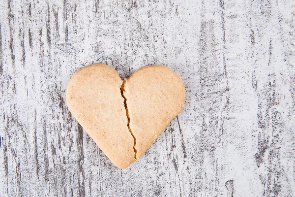 Galletas corazón roto — Foto de Stock