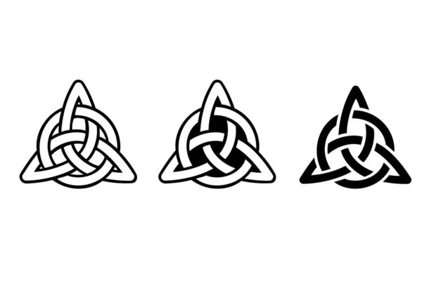 CELTIC TRINITY KNOT. Умри. Иллюстрация вектора. Геометрический ирландский диссидент. Стенчиль. TATTOO.