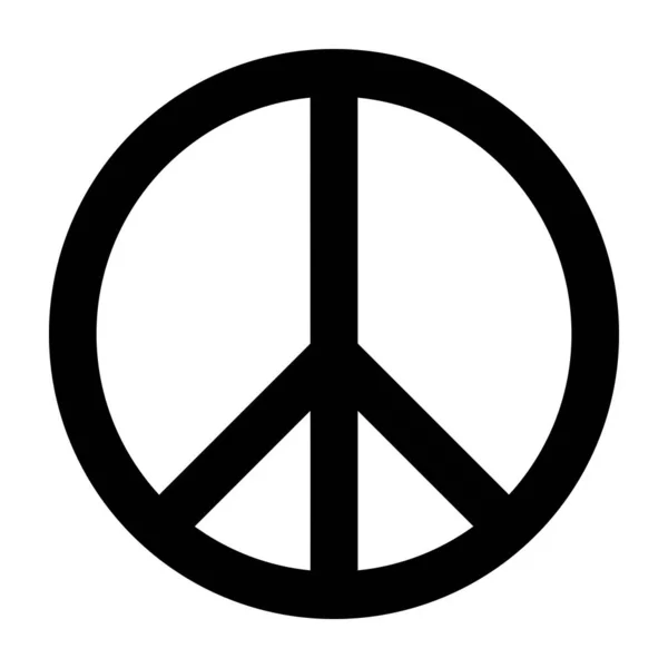 Peace Symbol Icon Zwarte Kleur — Stockfoto