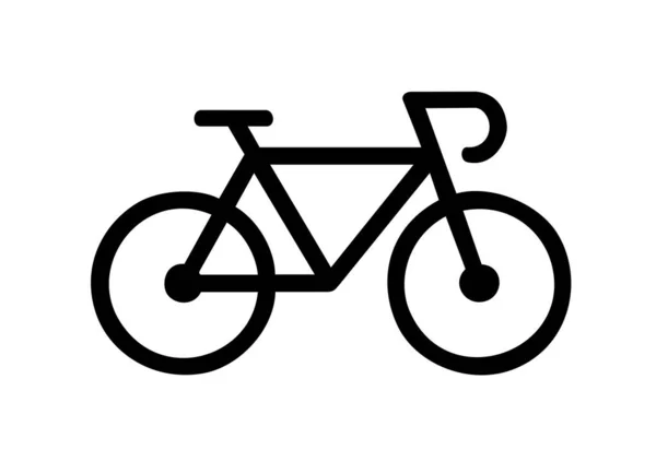 Ícone Bicycle Isolado Preto Com Volta Branco — Fotografia de Stock