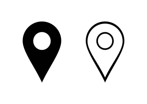 Ikona Punktu Lokalizacji Czarny Biały — Zdjęcie stockowe