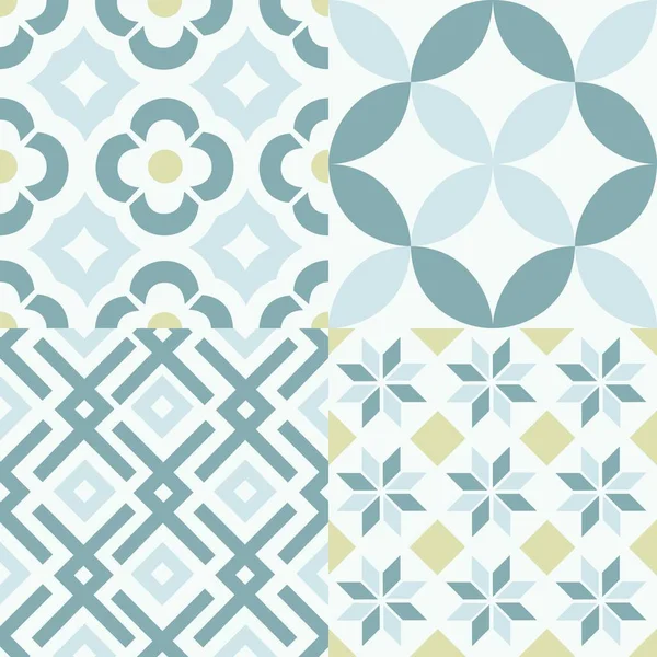 Vintage Mosaic Tiles Pastel Slue Colors — стоковое фото