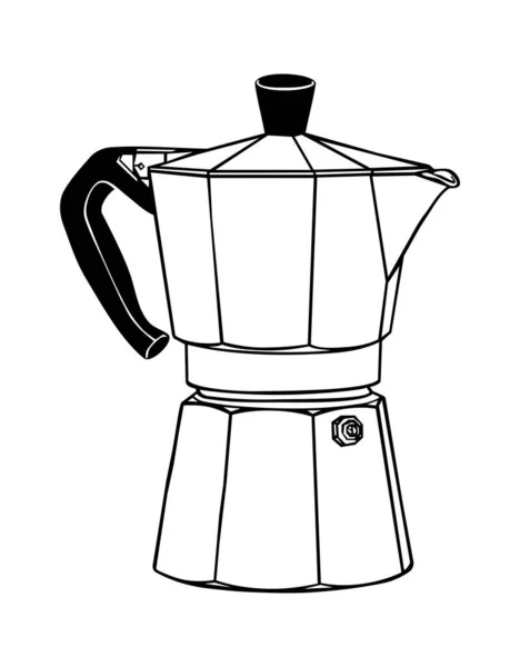 Moka Pot Italian Coffee Maker — Stockfoto