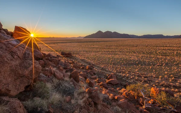 Lever de soleil Tiras Montagnes Namiba — Photo