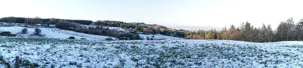 Gyönyörű Téli Panoráma Hegyekről Városokról Dublin Panoramic View Point Killakee — Stock Fotó