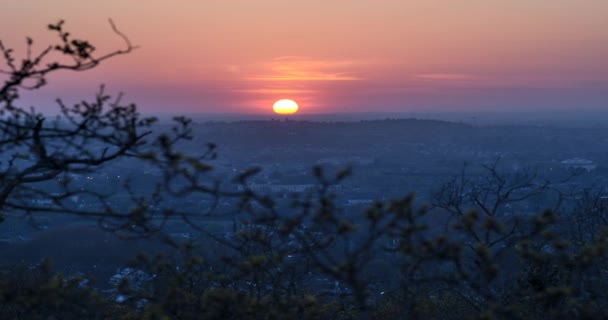 Piękny Krótki Film Wideo Wschodzie Słońca Killiney Hill Dublin Irlandia — Wideo stockowe
