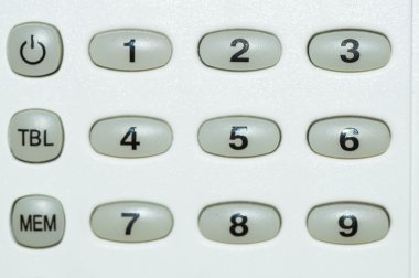 Bir güvenlik sistemi ped sayısal tuş takımı