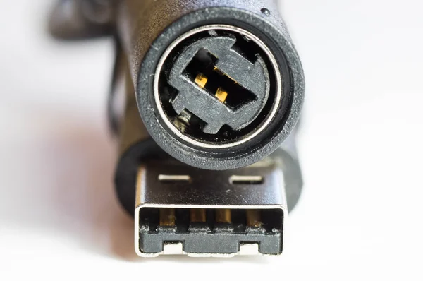 Macro-opname van een USB-converter kabel — Stockfoto