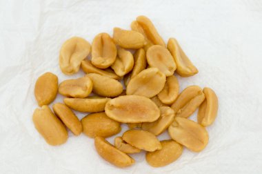 Kavrulmuş ans üst görünümünü tuzlu fıstık