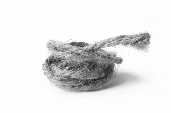 Black and white shot of hemp rope — Stock Photo, Image