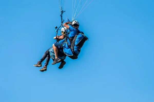 Paraglider Aveyron Sky Millau Viaduct — Stock Photo, Image