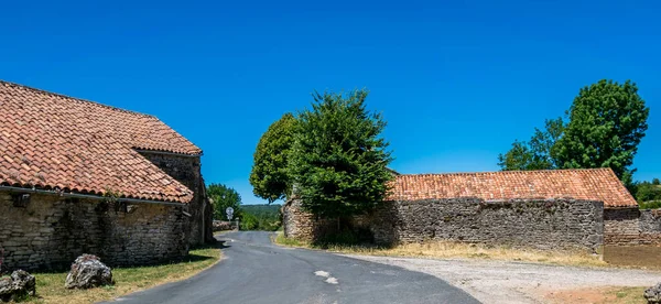 Couvertoirade Güzel Ortaçağ Köyü Aveyron Tünemişti — Stok fotoğraf