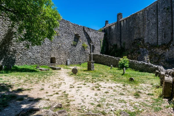 Couvertoirade Vacker Medeltida Uppe Aveyron — Stockfoto