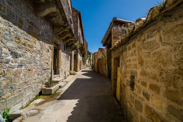 Peyre Mittelalterliches Dorf Oberhalb Des Tarn Mit Seiner Höhlenkirche Aveyron — Stockfoto