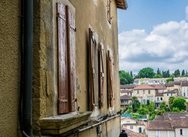 Fransa 'nın Occitanie bölgesindeki ortaçağ kasabası Gers..