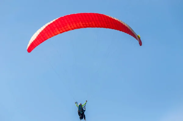 Paraglider Aveyron Lucht Boven Het Viaduct Van Millau — Stockfoto