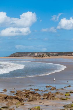 Plhrel plajı, Anse du Croc Cap Frhel 'de Ctes d' Armor, Brittany 'de..