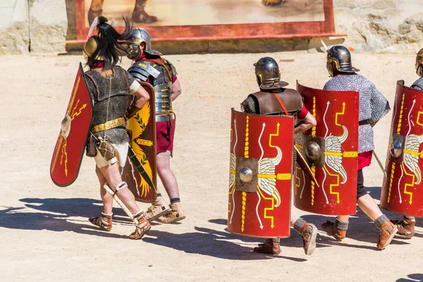 Historická Rekonstrukce Římských Her Aréně Stock Obrázky