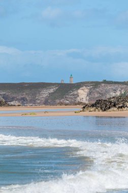 Plhrel plajı, Anse du Croc Cap Frhel 'de Ctes d' Armor, Brittany 'de..
