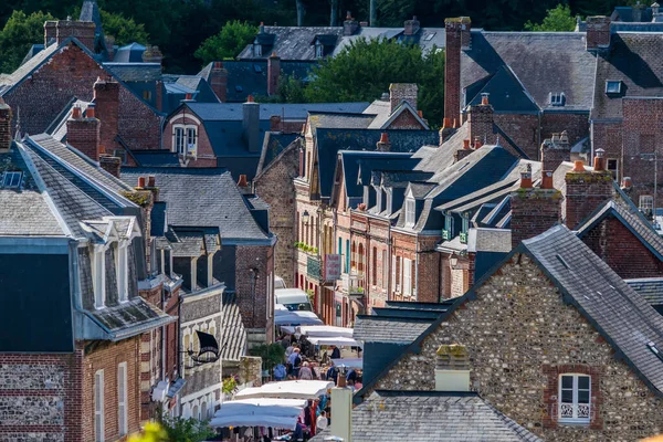 Veules Les Roses Pretty Flowered Village Normandy France — Stock Photo, Image