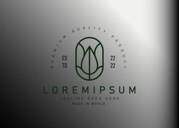 Soyut süslemeli su damlası yaprak logosu tasarımı. Soyut modern monogram su damlasının vektör çizimi. Vintage logo tasarım vektör çizgisi şablonu