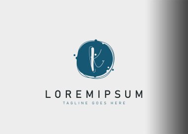 Baloncuk K harfi logo tasarımı. Soyut balon K harfi simgesi tasarımının çizimi. Vektör tasarımı