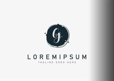 G harfi logo tasarımı. Soyut G baloncuğu harfi simge tasarımının çizimi. Vektör tasarımı