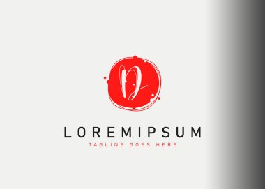 D harfi logo tasarımı. Soyut D harfi simge tasarımının çizimi. Vektör tasarımı