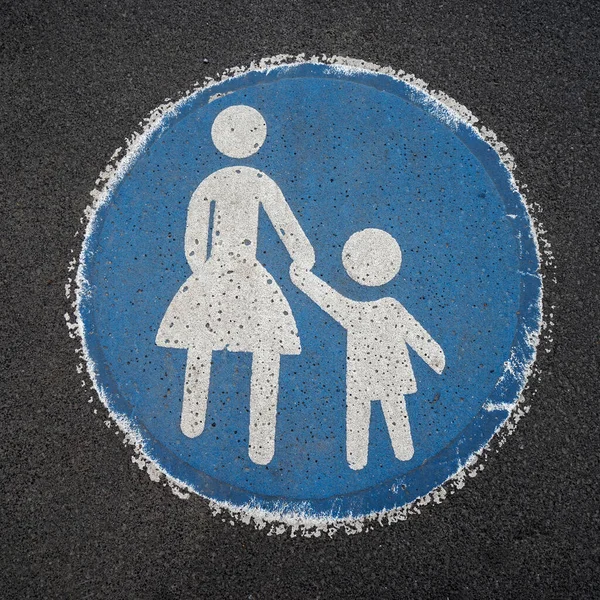 Road Sign Footpath Pavement Footpath May Entered Pedestrians Persons Who — Stock Photo, Image