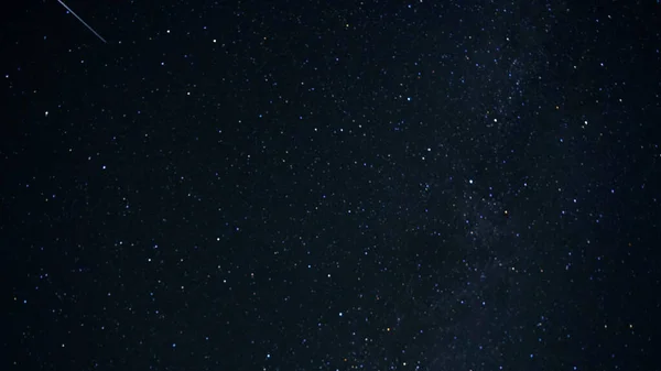 Fallender Stern Einem Dunklen Nachthimmel Sternennacht Himmel Mit Vielen Sternen — Stockfoto