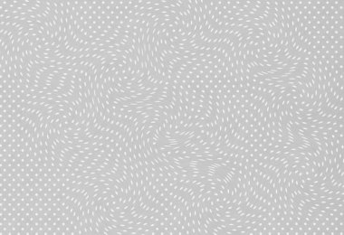 Yüzeyin her tarafına dağılmış küçük beyaz noktalar ve kıvrımlı çizgiler içeren gri bir kağıt. Arka plan yumuşak gri bir tondur.