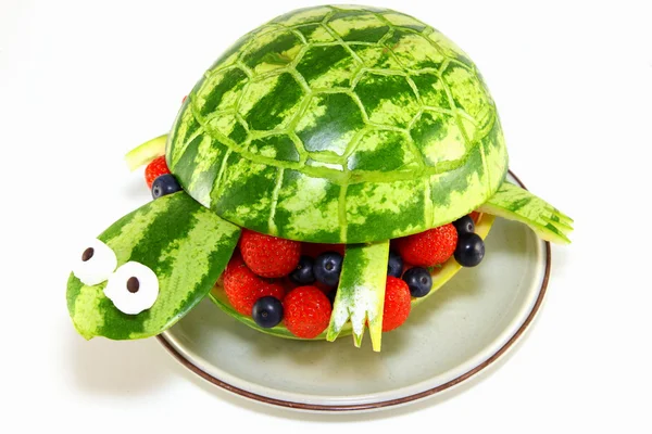 Arbuz żółw — Zdjęcie stockowe