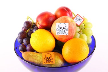 Poisoned fruits clipart