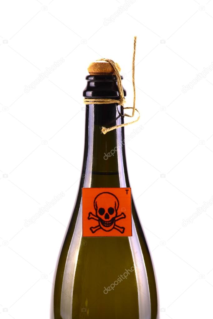 Wine Bottle with poison symbol