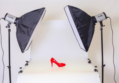 Photo table for product photography clipart