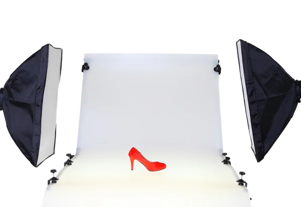 Foto-Schreibtisch im Fotostudio — Stockfoto