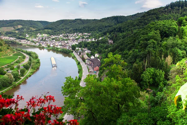 Cochem on the Moselle river — Stock Fotó