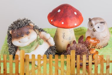 İzole bir sonbahar dekorasyon-