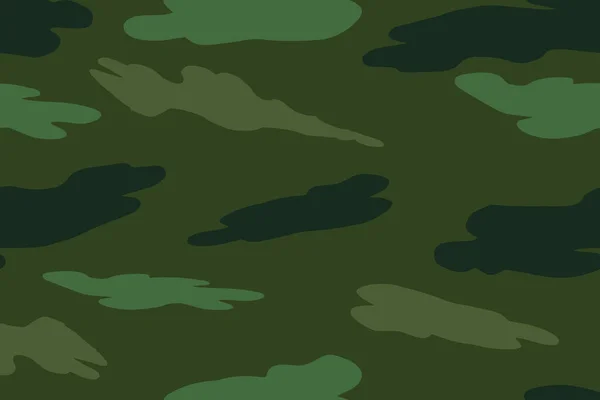 Katonai álcázás zavartalan minta. Hadsereg zöld álcázás zökkenőmentes minta. Khaki textúra, vektor illusztráció. Camo nyomat háttér. Absztrakt katonai stílus háttér — Stock Vector