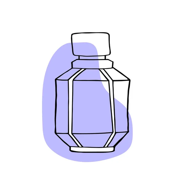 Flacon de parfum vecteur .Vector dessiné à la main Icône de doodle de contour de parfum. Illustration de croquis de parfum pour impression, web, mobile et infographie isolés sur fond blanc. — Image vectorielle